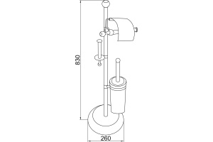Стойка Boheme Hermitage Chrome 10398 - 2