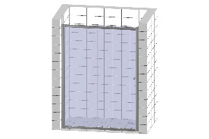 Душевая дверь в нишу BelBagno Uno BF 1 125 C Cr - 3
