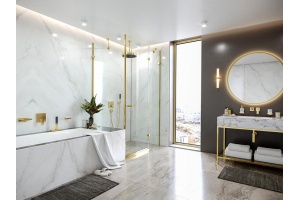 Кронштейн для верхнего душа S Hansgrohe полированное золото - 3