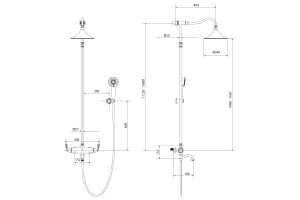 Душевая стойка Lemark Prime (LM6162BRG) - 2