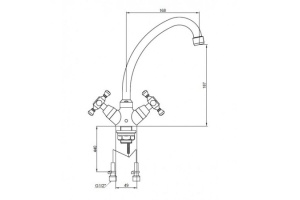 Смеситель Kaiser Carlson Style 11143 для кухонной мойки - 2