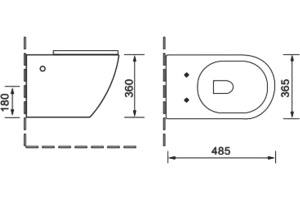 Унитаз подвесной SantiLine SL-5005MG с микролифтом, серый матовый - 3