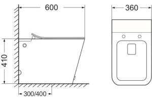 Унитаз приставной SantiLine SL-5033 с импульсной системой смыва - 3
