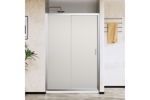 Душевая дверь в нишу Vincea City 120х195 профиль хром стекло текстурное