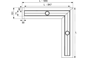 Душевой лоток Tece Drainline 94.4 см (610900) - 2