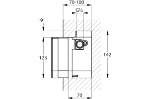 Скрытая часть Kludi Zenta 38002 - 2