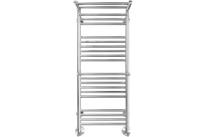 Полотенцесушитель водяной Terminus Аврора П20 400*1010 c полкой, с полотенцедержателем