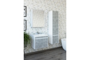 Шкаф-пенал Sanflor Калипсо R, белый, ателье светлый - 2