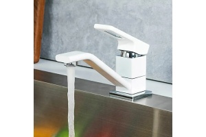 Смеситель для кухни Gappo белый хром - 2