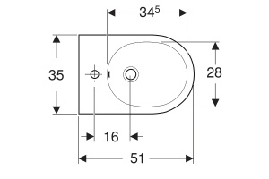 Биде подвесное стандартное, цвет: альпийский белый - 3