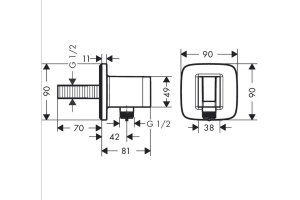 Шланговое подключение Hansgrohe Fixfit Q хром - 2
