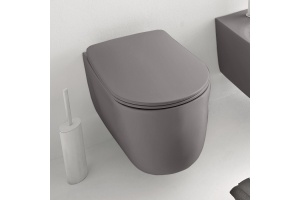 Крышка-сиденье Kerasan Nolita серый матовый/хром, с микролифтом (539189) - 2