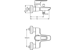 Смеситель для ванны Ideal Standard CeraMix blue хром (B9490AA) - 2