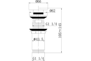 Донный клапан Abber хром (AF0010) - 3