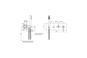 Смеситель для ванны с душем GPD Gildo хром - розовое золото - 2