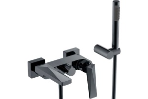 Смеситель для ванны с душевым гарнитуром Boheme Venturo черный