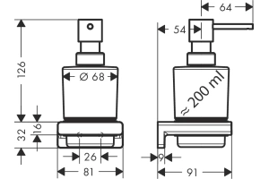 Дозатор для жидкого мыла Hansgrohe AddStoris хром - 2