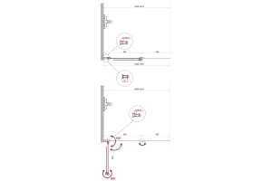 Шторка на ванну BelBagno Uno 100х150 профиль хром стекло рифленое - 3