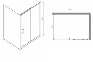 Душевой уголок RGW Passage PA-74-1B 140x90 профиль черный стекло прозрачное - 3