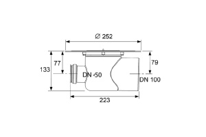 Сифон горизонтальный DN100 - 3