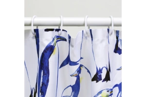 Штора для ванной Wasserkraft Ammer 180х200 рисунок белый - 3