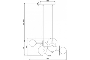 Подвесная люстра Freya Sepia FR5391PL-06BS - 3