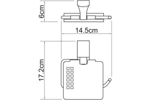 Держатель туалетной бумаги Wasserkraft Leine K-5025 - 3
