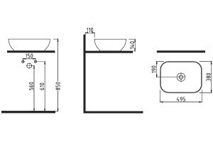 Рукомойник Bien Motto белый MTLG05003FD0W5000 - 2