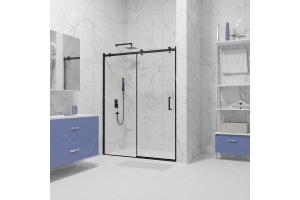Душевая дверь 150*195 RGW TO-14B Чёрный/Прозрачное/8 мм (Easy)