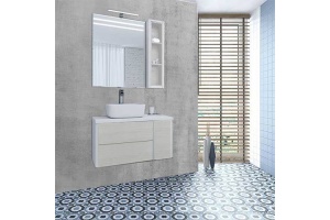 Полка AQUATON Брук 20 для зеркала, дуб латте - 2