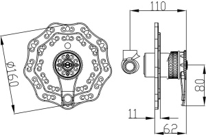 Смеситель Zorg Antic A 404DK-BR С ВНУТРЕННЕЙ ЧАСТЬЮ, для душа - 2