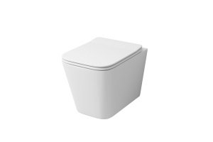 Унитаз GR-4441S (520*355*350) подвесной БЕЗОБОДКОВЫЙ  с тонкой крышкой