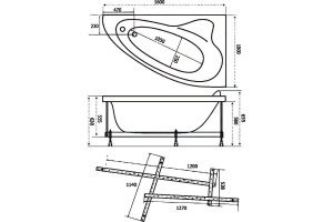 Акриловая ванна Triton Николь 160х100 L, Щ0000048680 - 2
