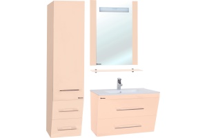 Шкаф-пенал Bellezza Берта подвесная 40 L бежевый - 2