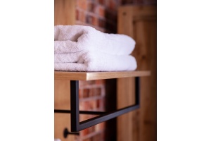 Полка Бриклаер Лофт 60 с крючками и полотенцедержателем - 2