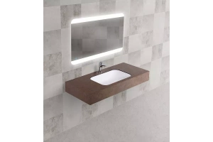 Мебельная раковина Cezares Vega белый, бронза (VEGA-1200-SOSP-LVB-RGN)