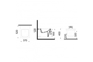 Биде подвесное Boheme Hermitage белое с узором хром - 2