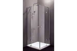 Душевой уголок Cezares Slider 120х120 хром стекло рифленое - 2