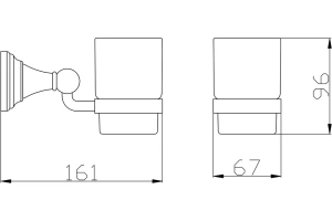 Стакан для зубных щеток Rav Slezak Morava хром - 2