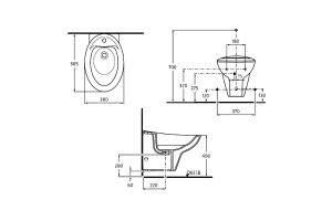 Биде подвесное Ideal Standard Avance белый - 2