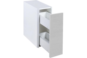 Модуль для тумбы с бутылочницей Aquaton Брук 20 белый-свтелое дерево  - 3