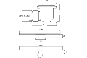 Душевой поддон из искусственного камня Vincea 120х80 серый - 3