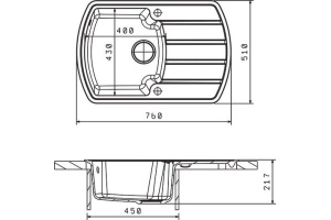 Мойка кухонная Florentina Нире 760 коричневый - 2