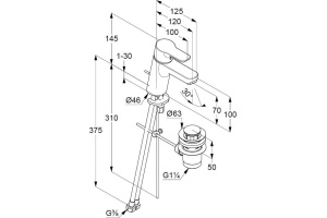 Смеситель для раковины Kludi Pure&Easy белый (373829165) - 2