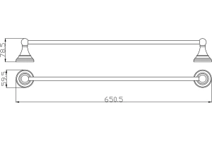 Полотенцедержатель Rav Slezak Morava 65 черный матовый - 2