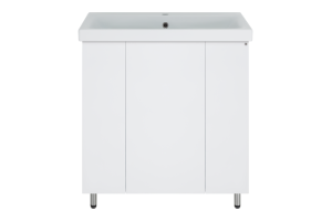 Тумба под раковину напольная Misty Лира 80 белая глянцевая - 2