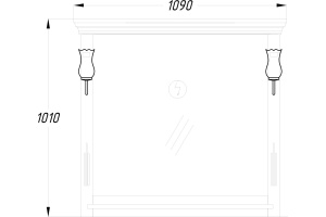 Зеркало Opadiris Риспекто 100 белое матовое - 3
