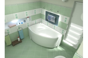 Акриловая ванна Bas Фэнтази 150x95 см L - 3