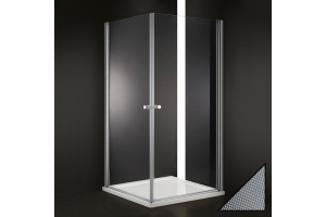 Душевой уголок Cezares Elena 80х80 хром стекло рифленое