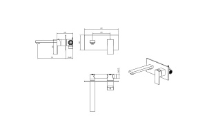 Смеситель для раковины Boheme Qubic черный матовый - 2